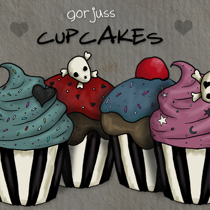 gorjuss cupcakes (element pack!)